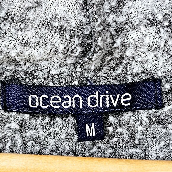 Ocean‎ Drive Womens Gray Hooded Cardigan M Surfer Faded Distressed~SW107.11 - Picture 3 of 6